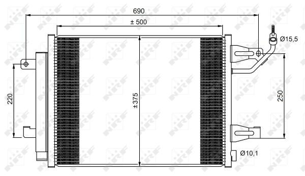 NRF Конденсатор, кондиционер 350073