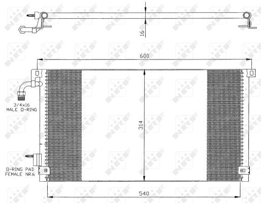 NRF Конденсатор, кондиционер 35328