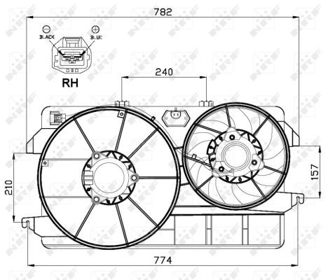 NRF Ventilaator,mootorijahutus 47000