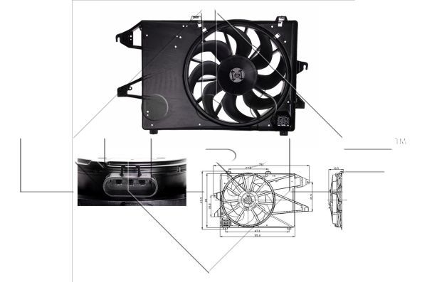 NRF Ventilaator,mootorijahutus 47004