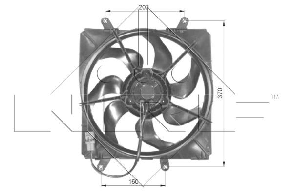 NRF Ventilaator,mootorijahutus 47054
