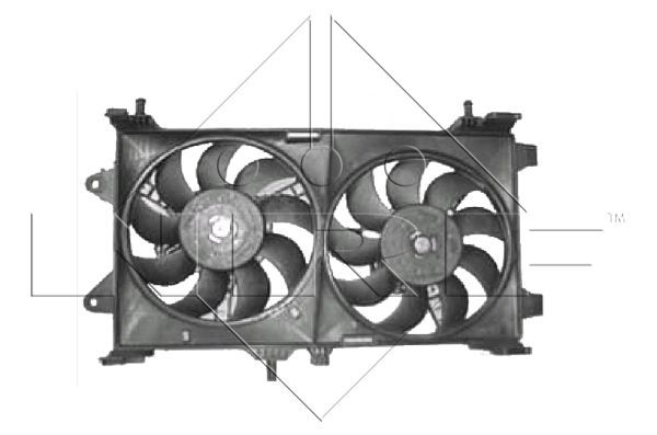 NRF Вентилятор, охлаждение двигателя 47802