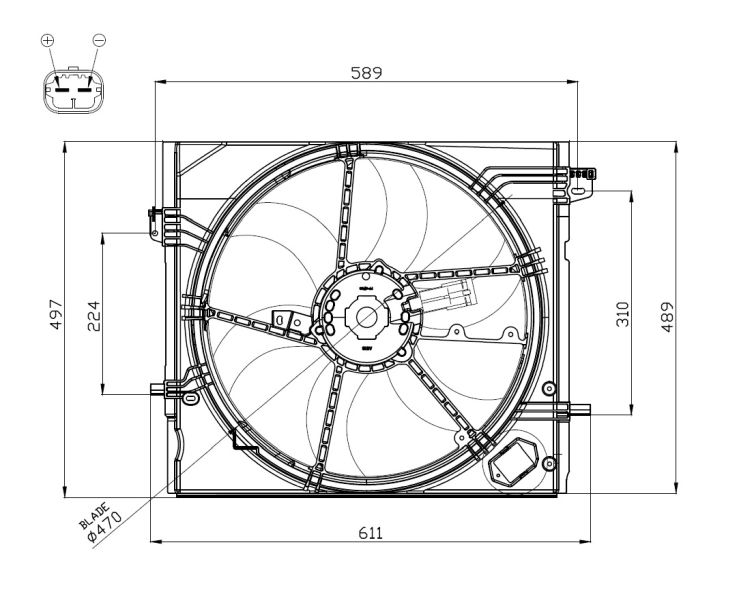 NRF Ventilaator,mootorijahutus 47897