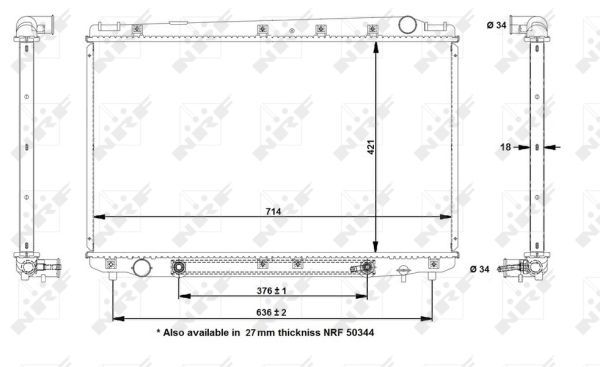 NRF Radiaator,mootorijahutus 50344A