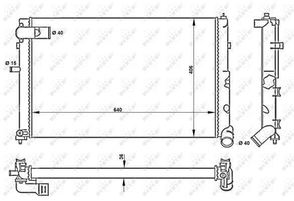 NRF Radiaator,mootorijahutus 50418