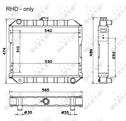 NRF Radiaator,mootorijahutus 52038