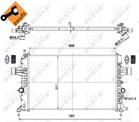 NRF Radiaator,mootorijahutus 53000