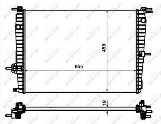 NRF Radiaator,mootorijahutus 53011