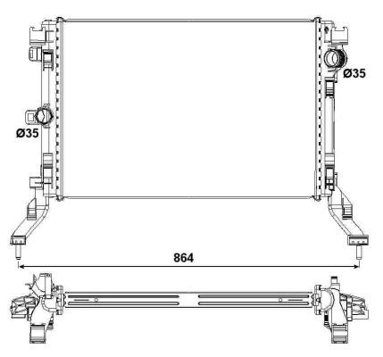 NRF Radiaator,mootorijahutus 53026