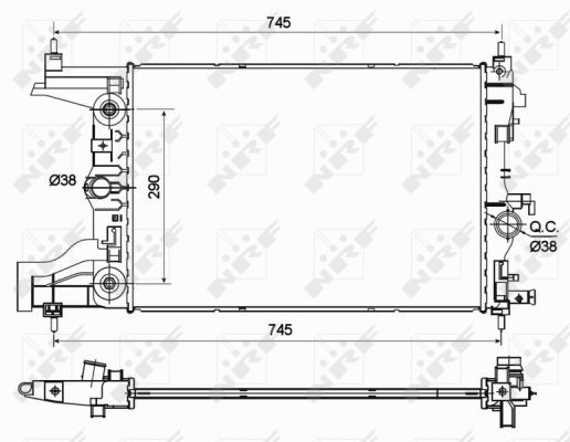 NRF Radiaator,mootorijahutus 53122