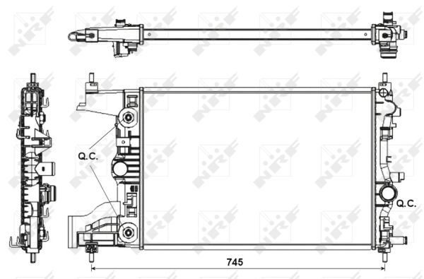 NRF Radiaator,mootorijahutus 53153