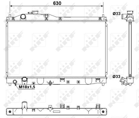 NRF Radiaator,mootorijahutus 53180