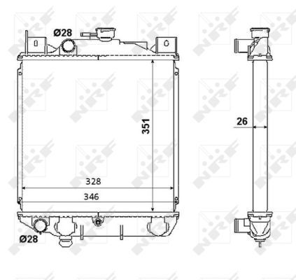 NRF Radiaator,mootorijahutus 53350