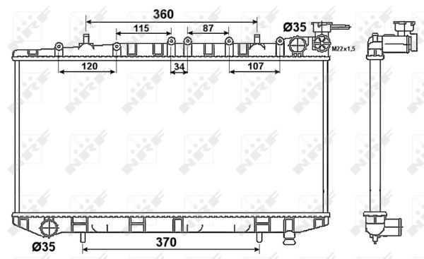 NRF Radiaator,mootorijahutus 53523