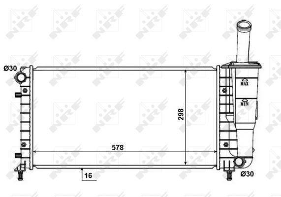 NRF Radiaator,mootorijahutus 53601