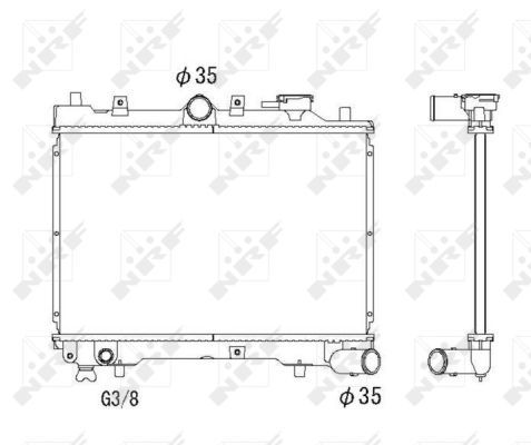 NRF Radiaator,mootorijahutus 536510