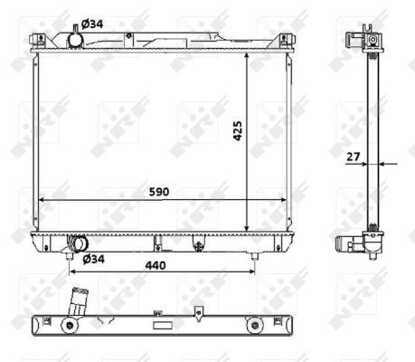 NRF Radiaator,mootorijahutus 53916