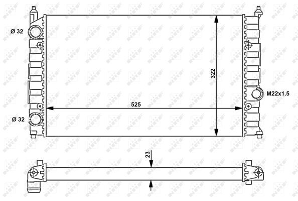 NRF Radiaator,mootorijahutus 54707