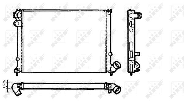 NRF Radiaator,mootorijahutus 58076