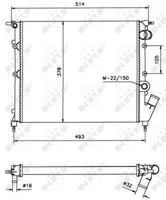 NRF Radiaator,mootorijahutus 58105