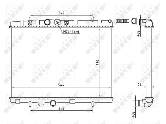 NRF Radiaator,mootorijahutus 58226A