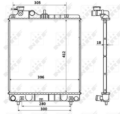 NRF Radiaator,mootorijahutus 58354