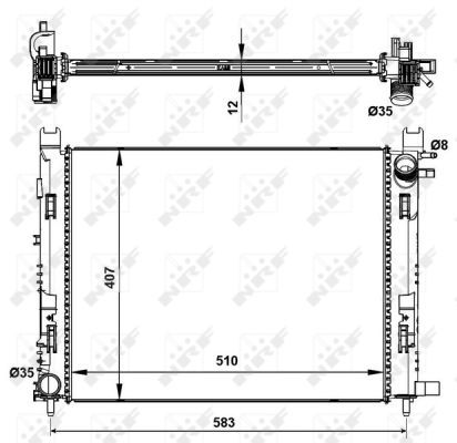 NRF Radiaator,mootorijahutus 58444