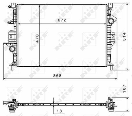 NRF Radiaator,mootorijahutus 58499