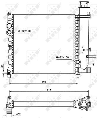 NRF Radiaator,mootorijahutus 58714