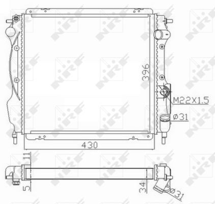 NRF Radiaator,mootorijahutus 59121