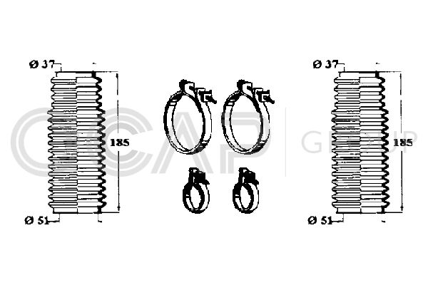 OCAP Kaitsekummikomplekt,rooliseade 0902428