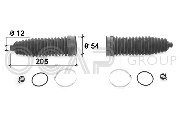 OCAP Kaitsekummikomplekt,rooliseade 0902687