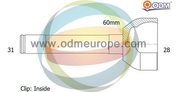 ODM-MULTIPARTS Liigendlaager, veovõll 12-060174