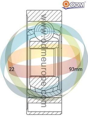 ODM-MULTIPARTS Шарнирный комплект, приводной вал 14-156055