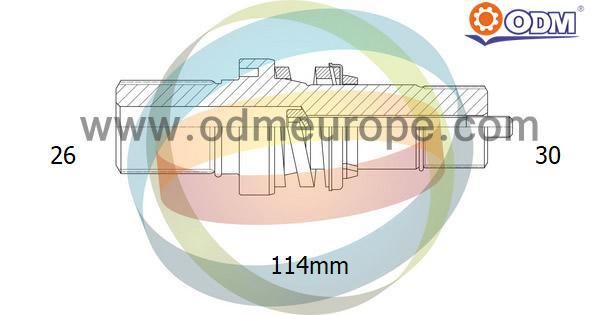 ODM-MULTIPARTS Полуосевой вал, дифференциал 16-210050