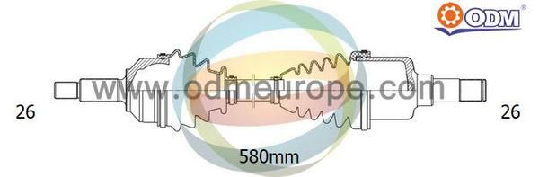 ODM-MULTIPARTS Приводной вал 18-012670