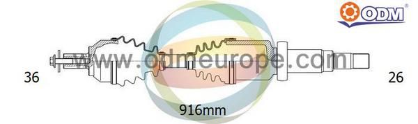 ODM-MULTIPARTS Приводной вал 18-012780