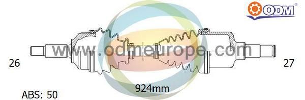 ODM-MULTIPARTS Приводной вал 18-041011