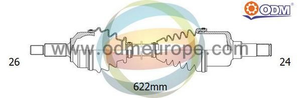 ODM-MULTIPARTS Приводной вал 18-051160