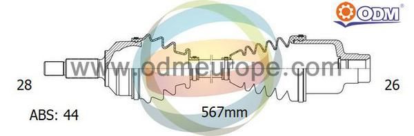 ODM-MULTIPARTS Приводной вал 18-052232