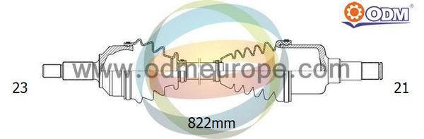 ODM-MULTIPARTS Приводной вал 18-062380