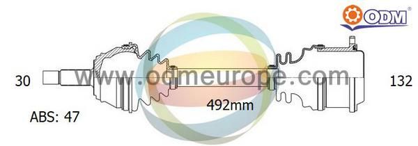 ODM-MULTIPARTS Приводной вал 18-082421