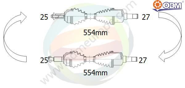 ODM-MULTIPARTS Приводной вал 18-141120