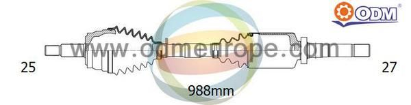 ODM-MULTIPARTS Приводной вал 18-142080