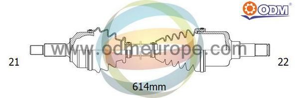 ODM-MULTIPARTS Приводной вал 18-161080