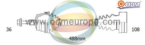 ODM-MULTIPARTS Приводной вал 18-211500