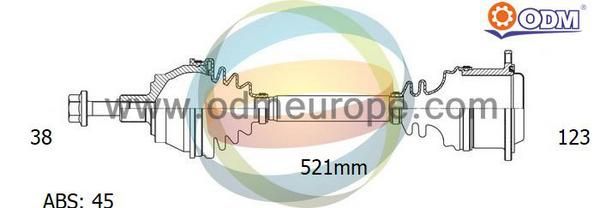 ODM-MULTIPARTS Приводной вал 18-211881