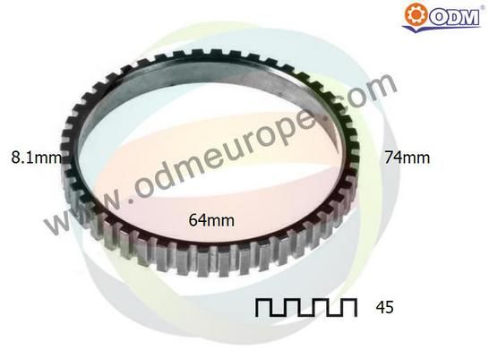 ODM-MULTIPARTS Зубчатый диск импульсного датчика, противобл. устр 26-210022