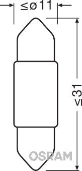 OSRAM Hõõgpirn,sisenemisvalgus 6436BL-01B