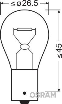 OSRAM 7507 Лампа накаливания, фонарь сигнала тормоза